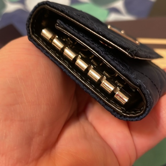 Prada Midnight Blue Nylon Quilted Key Holder - Picture 4 of 11